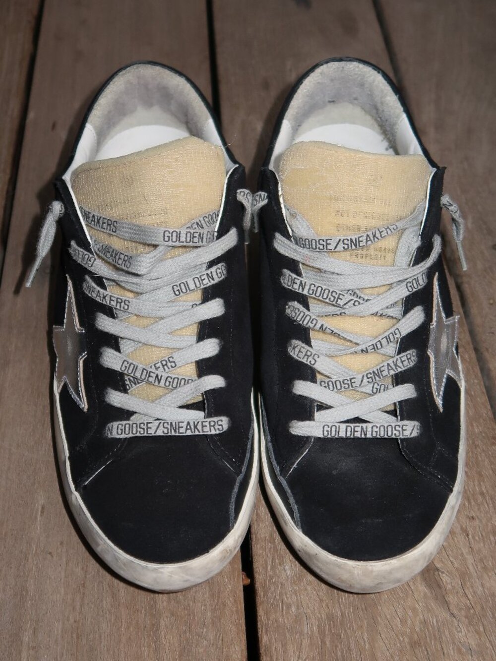 Men's Golden Goose Black Suede Super Star Sneakers US 10.5 / EU 43 - Picture 2 of 6